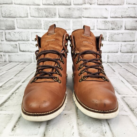 Cole Haan Zerogrand Men Size 11.5 M Brown Leather Classic Hiker Boots C25555 main image 8
